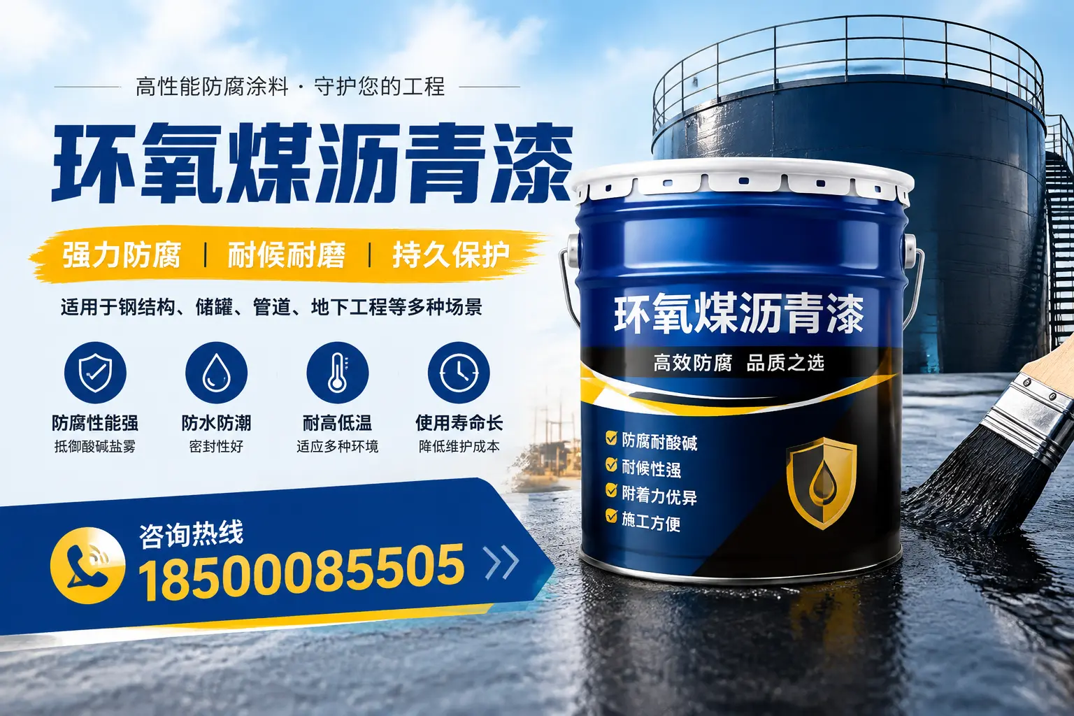 环氧煤沥青漆在工业中的应用，黑河企业的选择